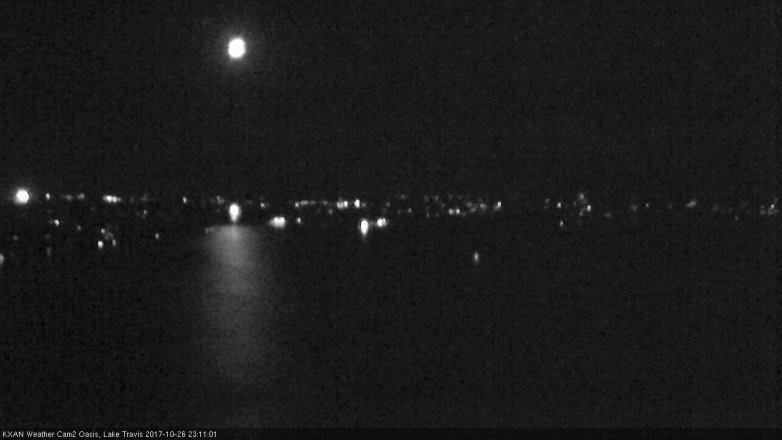 Lake Travis webcam, October 26, 2017 10:30 PM CT