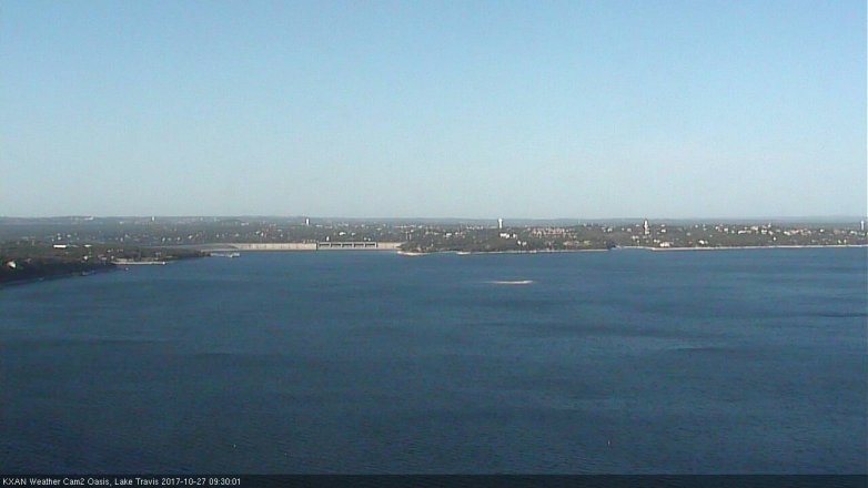 Lake Travis webcam, October 27, 2017 9:00 AM CT