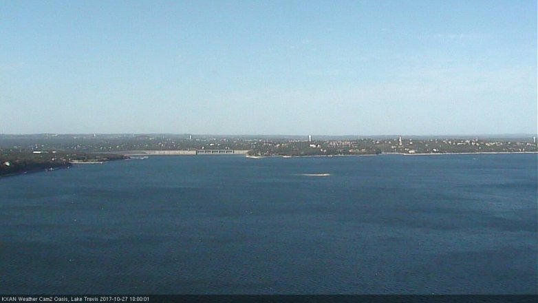 Lake Travis webcam, October 27, 2017 9:20 AM CT