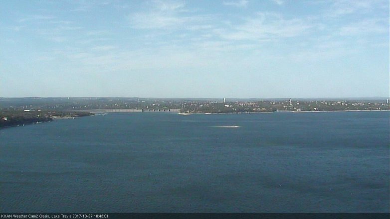 Lake Travis webcam, October 27, 2017 9:50 AM CT