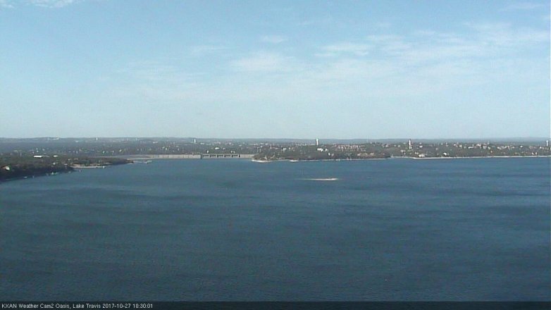 Lake Travis webcam, October 27, 2017 10:00 AM CT