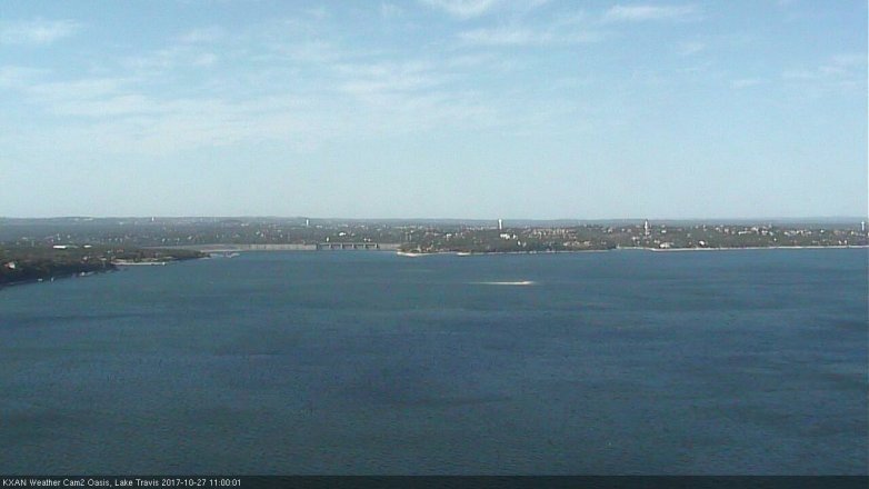 Lake Travis webcam, October 27, 2017 10:25 AM CT