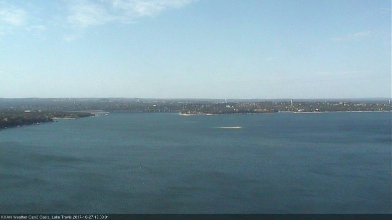 Lake Travis webcam, October 27, 2017 11:30 AM CT