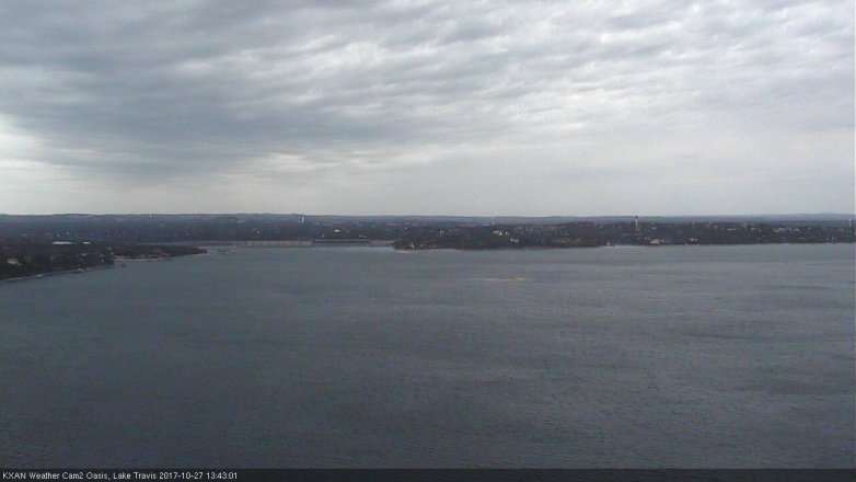 Lake Travis webcam, October 27, 2017 1:15 PM CT