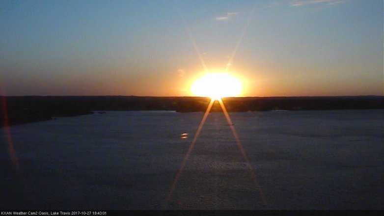 Lake Travis webcam, October 27, 2017 5:50 PM CT