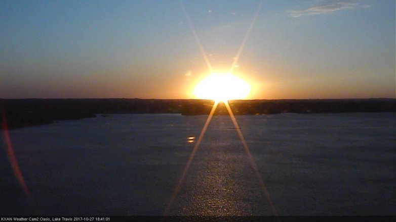 Lake Travis webcam, October 27, 2017 6:05 PM CT
