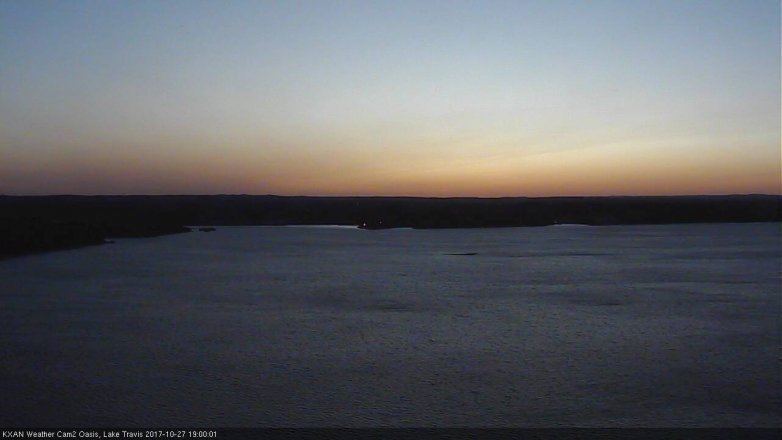 Lake Travis webcam, October 27, 2017 6:10 PM CT