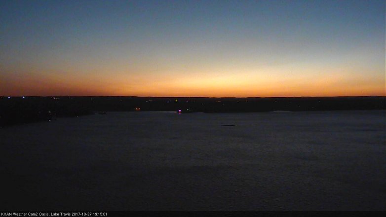 Lake Travis webcam, October 27, 2017 6:40 PM CT