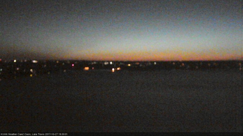 Lake Travis webcam, October 27, 2017 6:45 PM CT