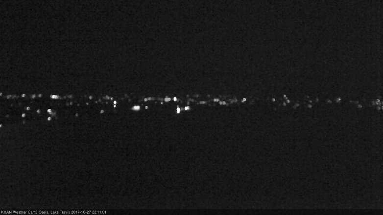 Lake Travis webcam, October 27, 2017 9:30 PM CT