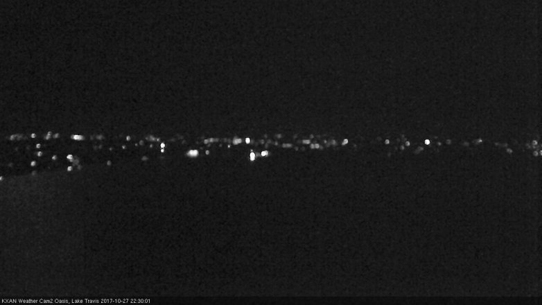 Lake Travis webcam, October 27, 2017 9:35 PM CT