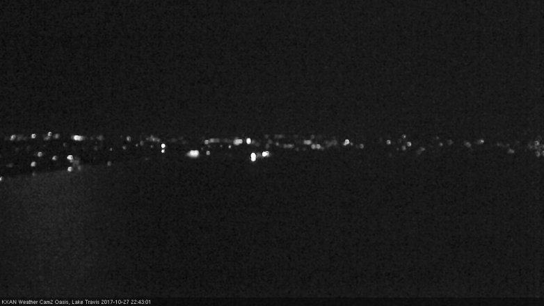 Lake Travis webcam, October 27, 2017 10:00 PM CT