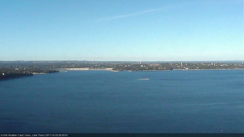 Lake Travis webcam, October 28, 2017 9:00 AM CT