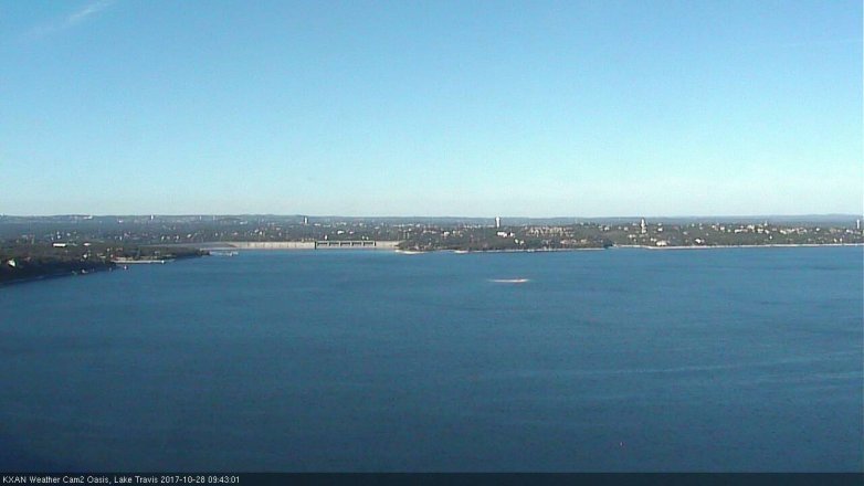 Lake Travis webcam, October 28, 2017 9:05 AM CT