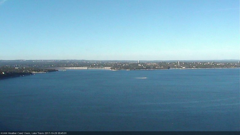 Lake Travis webcam, October 28, 2017 9:15 AM CT