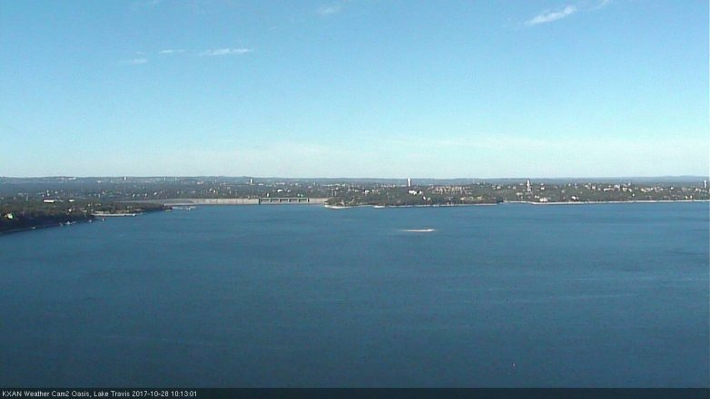 Lake Travis webcam, October 28, 2017 9:40 AM CT
