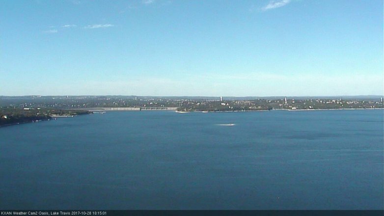 Lake Travis webcam, October 28, 2017 9:45 AM CT