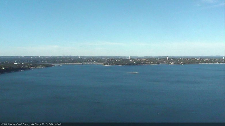 Lake Travis webcam, October 28, 2017 9:55 AM CT