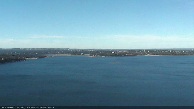 Lake Travis webcam, October 28, 2017 10:05 AM CT