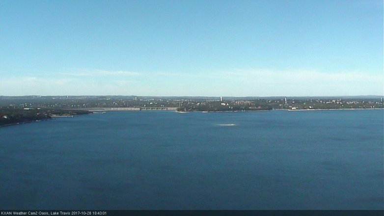 Lake Travis webcam, October 28, 2017 10:10 AM CT
