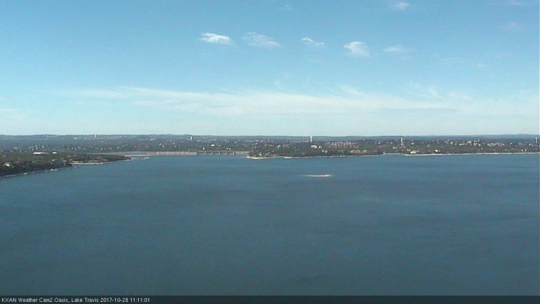 Lake Travis webcam, October 28, 2017 10:15 AM CT