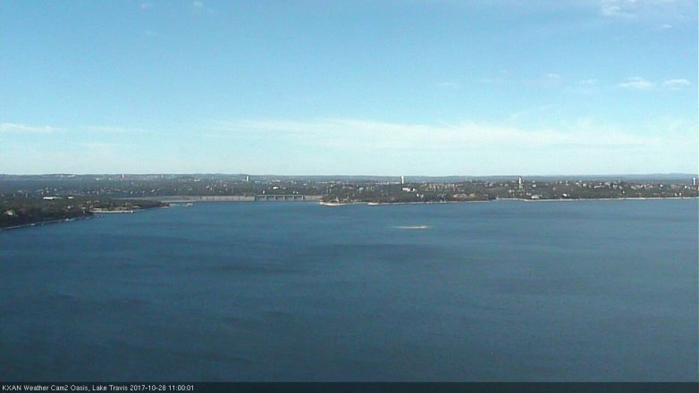Lake Travis webcam, October 28, 2017 10:25 AM CT