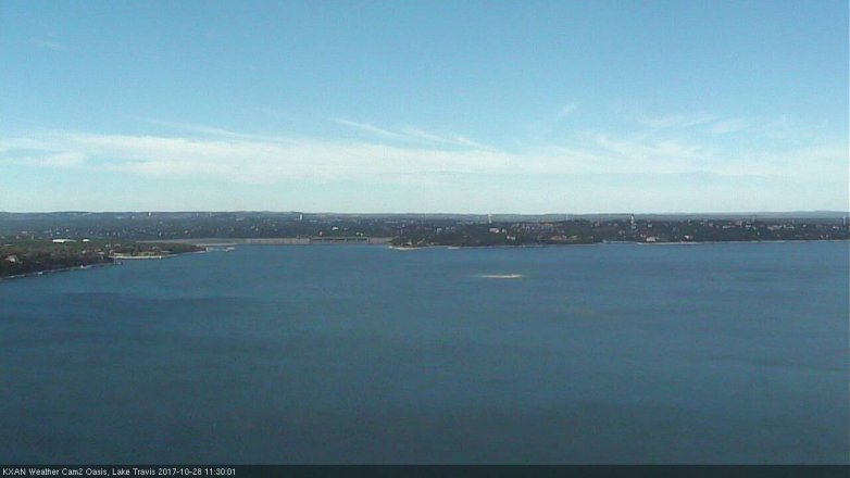 Lake Travis webcam, October 28, 2017 10:55 AM CT