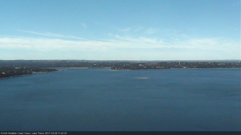 Lake Travis webcam, October 28, 2017 11:00 AM CT