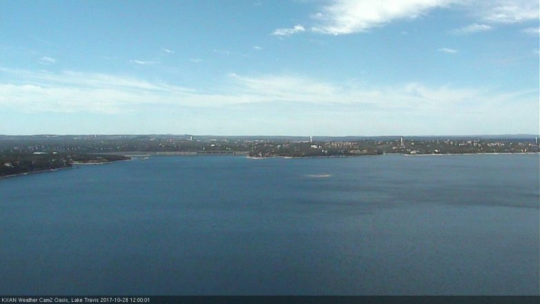 Lake Travis webcam, October 28, 2017 11:15 AM CT