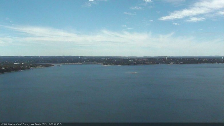 Lake Travis webcam, October 28, 2017 11:30 AM CT