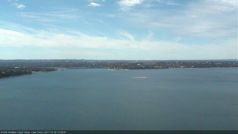 Lake Travis webcam, October 28, 2017 12:05 PM CT