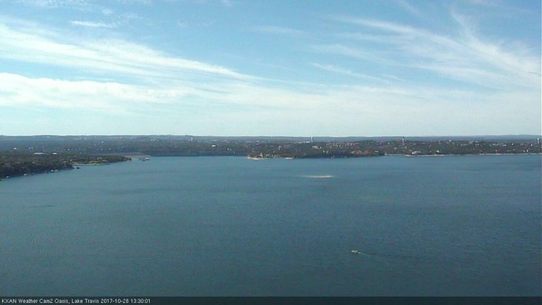 Lake Travis webcam, October 28, 2017 12:50 PM CT