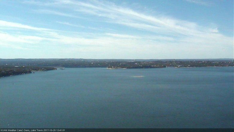 Lake Travis webcam, October 28, 2017 1:00 PM CT