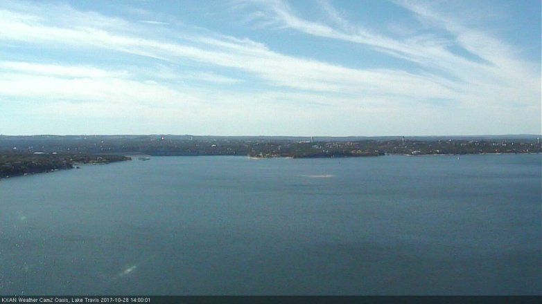 Lake Travis webcam, October 28, 2017 1:05 PM CT
