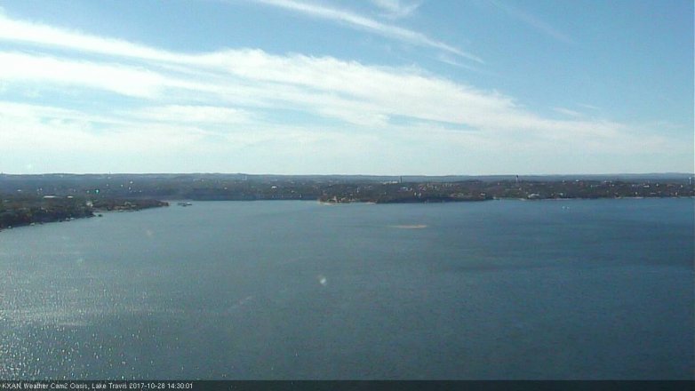 Lake Travis webcam, October 28, 2017 1:40 PM CT