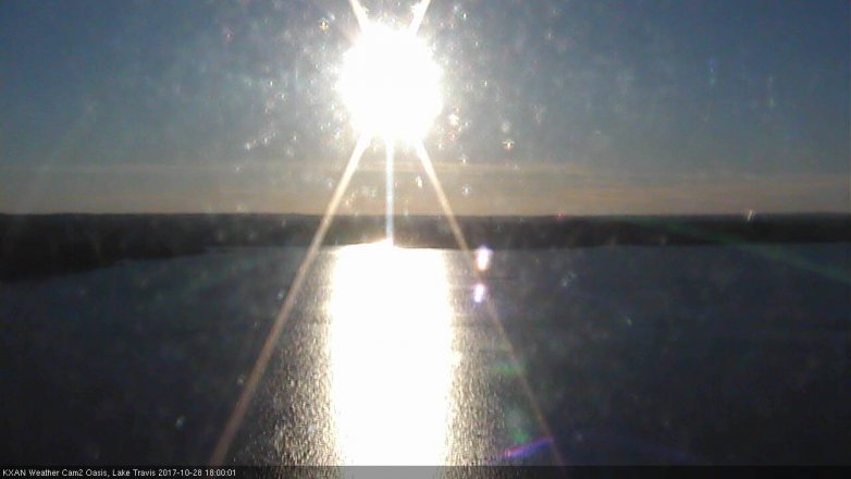 Lake Travis webcam, October 28, 2017 5:20 PM CT