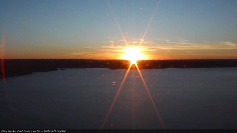 Lake Travis webcam, October 28, 2017 5:50 PM CT