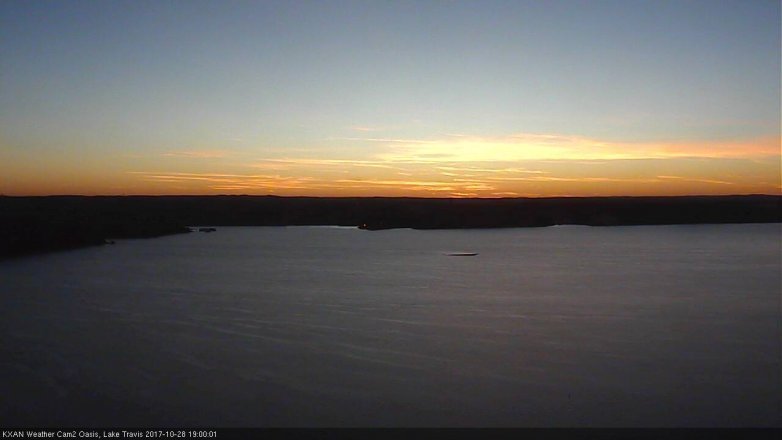 Lake Travis webcam, October 28, 2017 6:05 PM CT