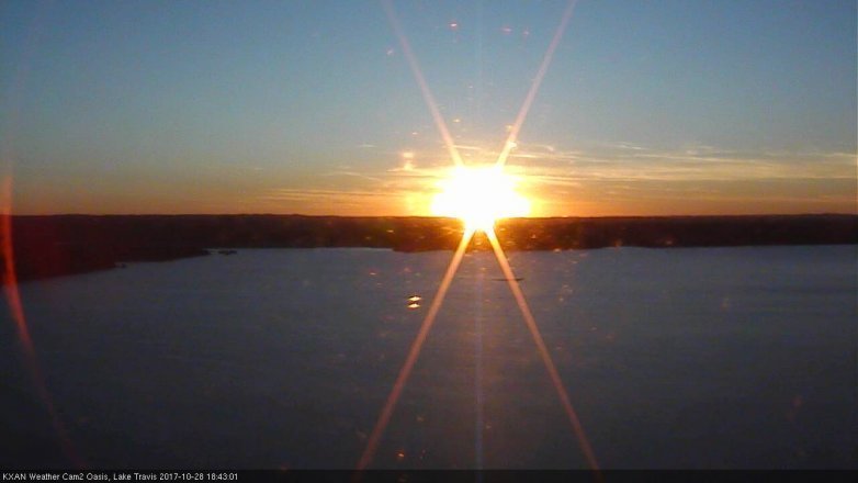 Lake Travis webcam, October 28, 2017 6:15 PM CT