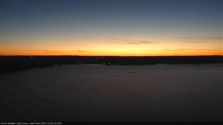 Lake Travis webcam, October 28, 2017 6:30 PM CT