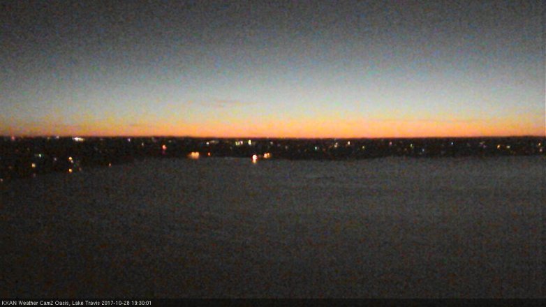 Lake Travis webcam, October 28, 2017 6:55 PM CT