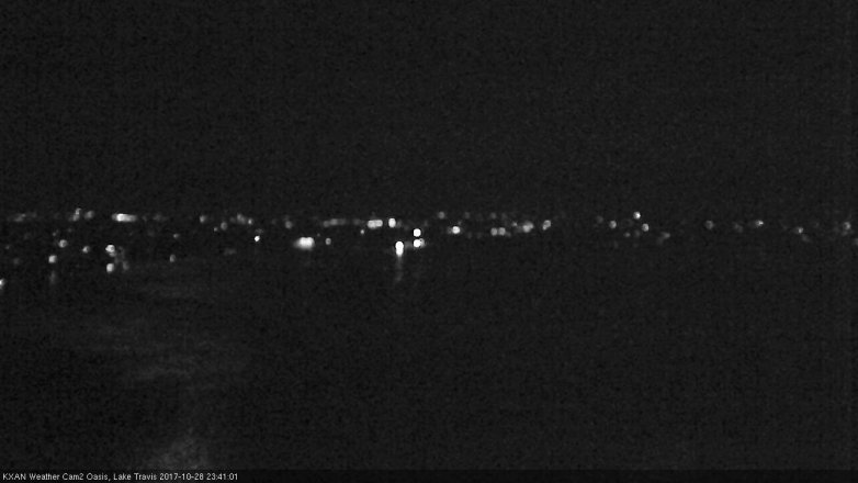 Lake Travis webcam, October 28, 2017 11:10 PM CT