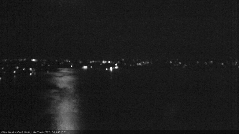 Lake Travis webcam, October 28, 2017 11:30 PM CT