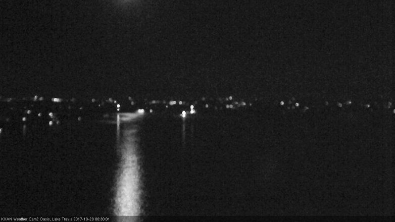 Lake Travis webcam, October 28, 2017 11:40 PM CT