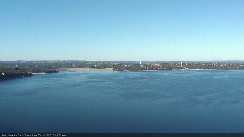 Lake Travis webcam, October 29, 2017 9:05 AM CT