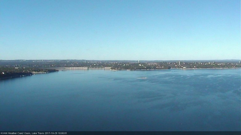 Lake Travis webcam, October 29, 2017 9:25 AM CT