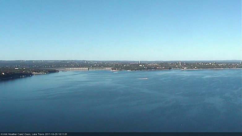 Lake Travis webcam, October 29, 2017 9:30 AM CT