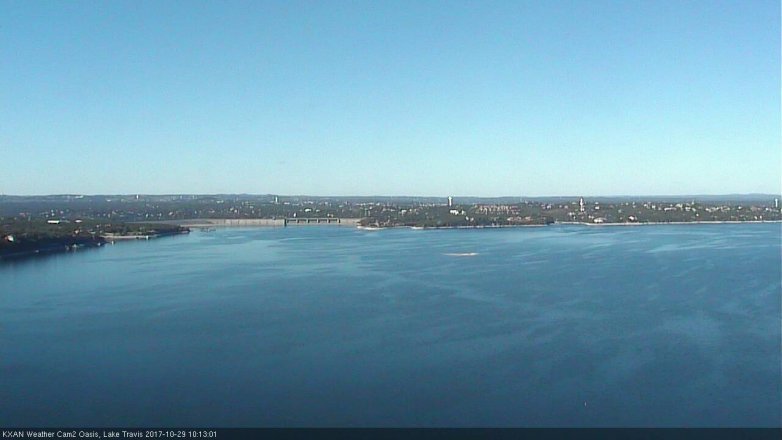 Lake Travis webcam, October 29, 2017 9:35 AM CT