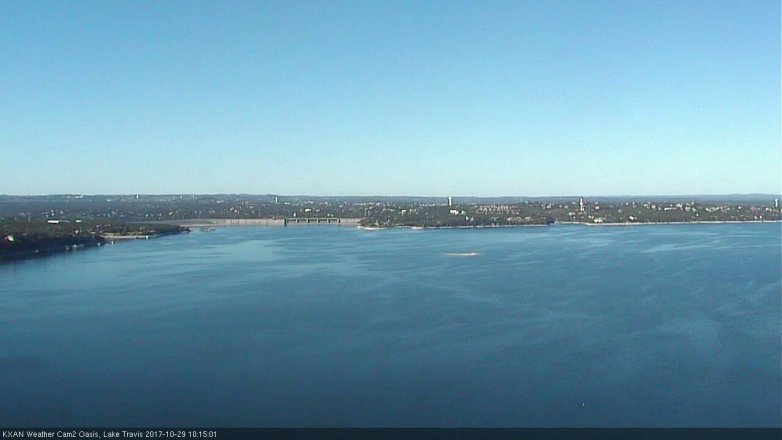 Lake Travis webcam, October 29, 2017 9:45 AM CT