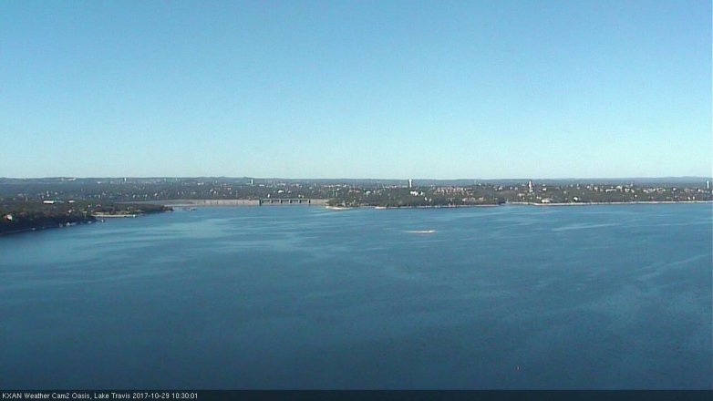 Lake Travis webcam, October 29, 2017 9:50 AM CT
